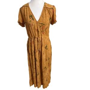 CHRISTY DAWN The Dawn Dress Yellow Floral Cottagecore Size Small